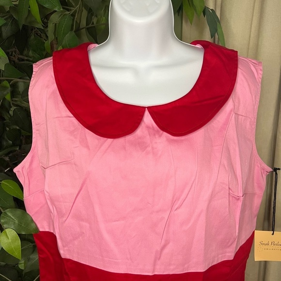 Unique Vintage X Smack Parlour Retro Christmas Candy Cane Dress Size 1x/NWT 16 - Picture 6 of 11